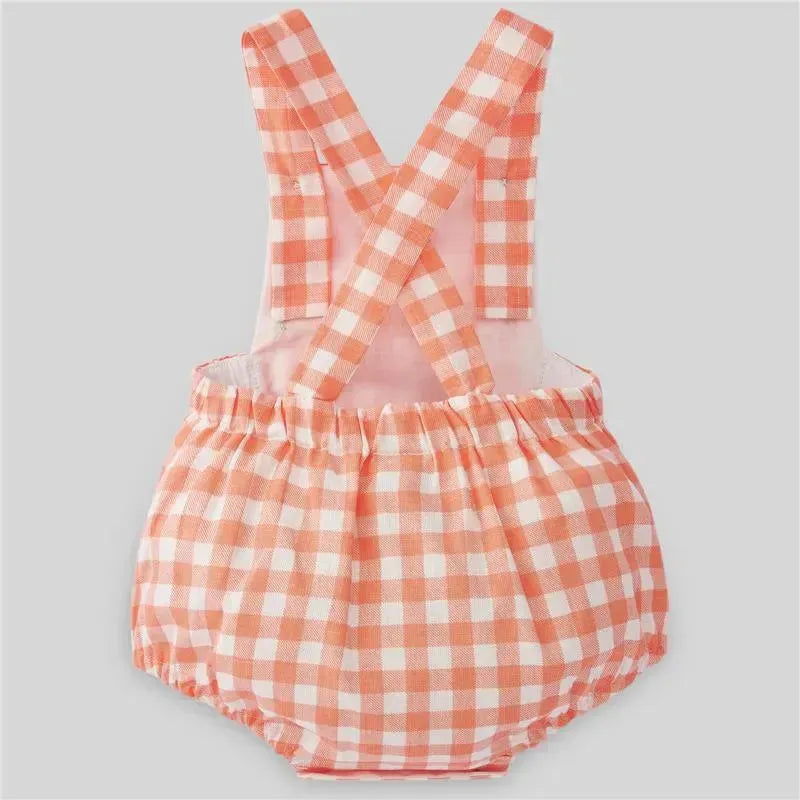 Paz Rodriguez - Baby Girl Woven Romper Milu, Tangerine Image 2