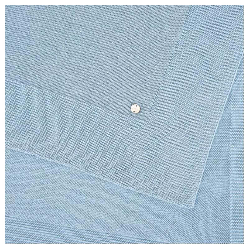 Paz Rodriguez - Baby Knit Newborn Blanket Esencial, Sky Blue Image 2