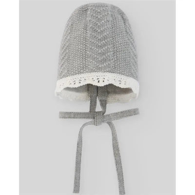 Paz Rodriguez - Baby Knit Newborn Bonnet, Grey Pearl Image 1