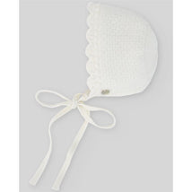 Paz Rodriguez - Baby Knit Newborn Bonnet Paz Oi, Cream Image 2