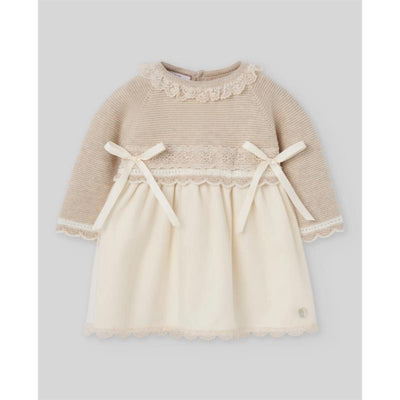 Paz Rodriguez Baby Knit Newborn Dress Nai, Light Pink/Cream Image 1