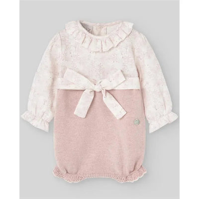Paz Rodriguez - Baby Knit Newborn Romper Hadas, Powder Pink Image 1
