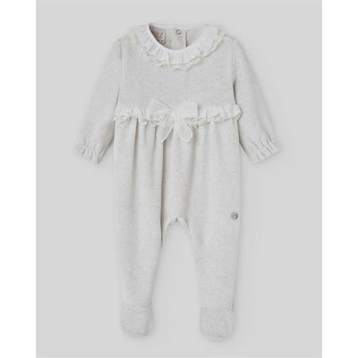 Paz Rodriguez - Baby Knit Newborn Romper Ternura Oi, Chalk Pink Image 1