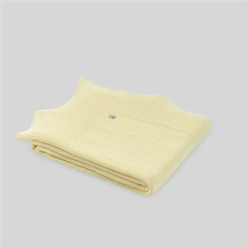 Paz Rodriguez - Baby Knit Shawl Leda, Yellow/White Image 1