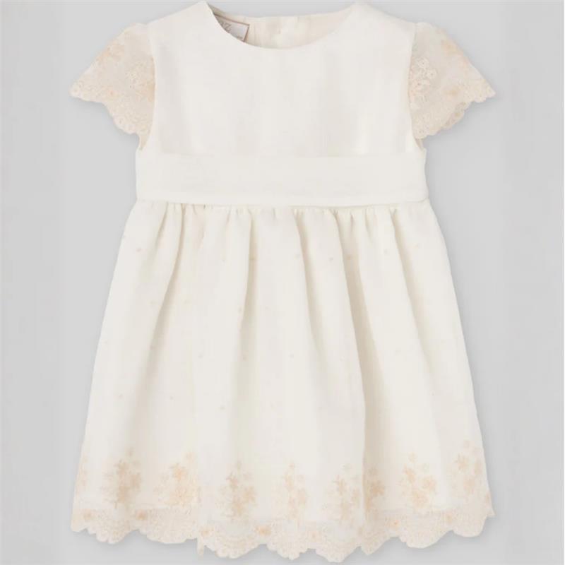 Paz Rodriguez Baby Set Dress + Bloomer Ceremonia, Cream Image 2
