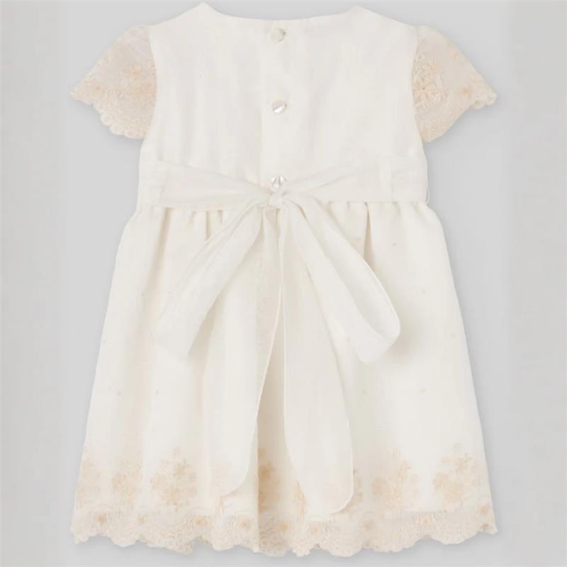 Paz Rodriguez Baby Set Dress + Bloomer Ceremonia, Cream Image 3