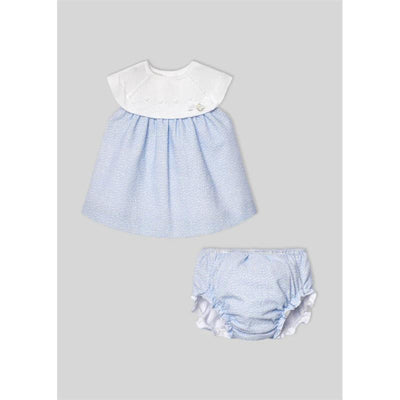 Paz Rodriguez - Baby Set Knit Newborn Dress + Bloomers Vento, Sky Blue Image 1