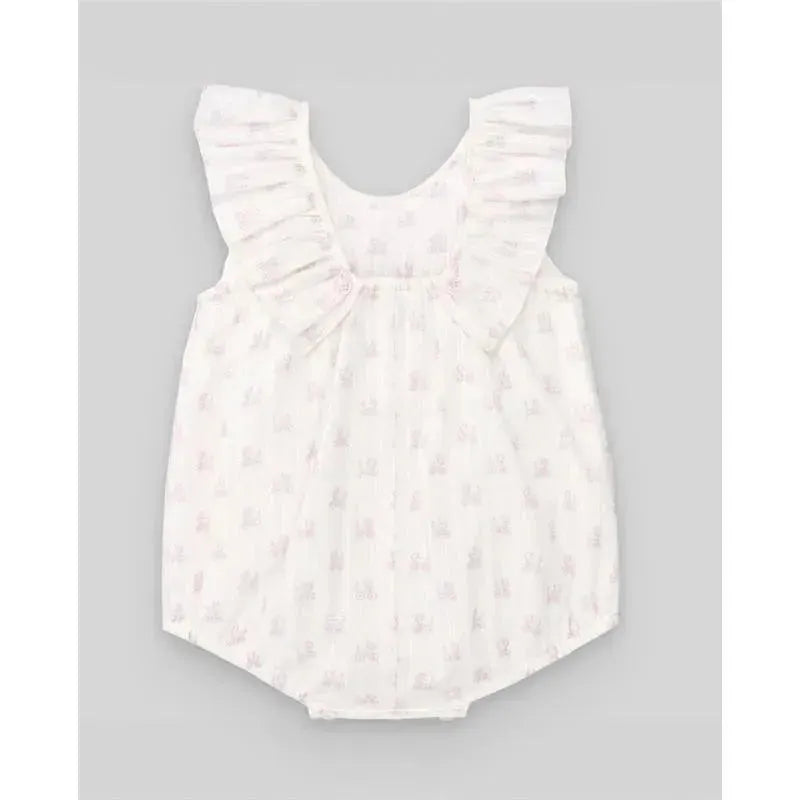 Paz Rodriguez - Baby Woven Newborn Romper, Cream/Magnolia Image 2