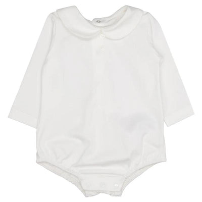 Paz Rodriguez Knit Newborn Body Esencial, Cream/Light Brown Image 1