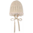 Paz Rodriguez - Knit Newborn Bonnet Alegria, Light Brown/Chalk Pink Image 1
