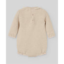 Paz Rodriguez - Knit Newborn Romper Alegria, Light Brown/Chalk Pink Image 2