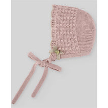 Paz Rodriguez - Knit Newborn Bonnet Pascua Powder Pink/Light Brown Image 1