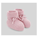 Paz Rodriguez Knit Newborn Booties Esencial Dune Pink Image 1