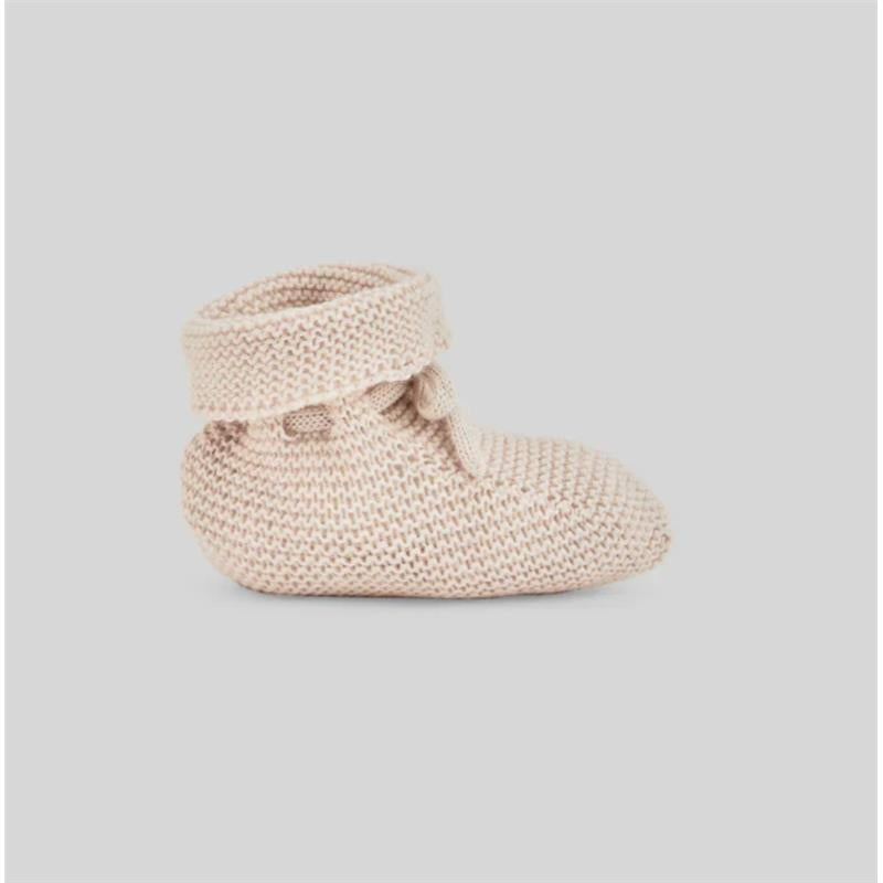 Paz Rodriguez Knit Newborn Booties Esencial Linen Image 2