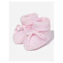 Paz Rodriguez Knit Newborn Booties Esencial, Sapphire Blue Image 1