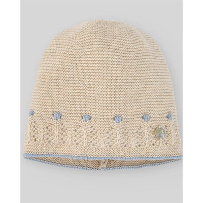 Paz Rodriguez - Knit Newborn Hat Alegria, Light Brown/Chalk Blue Image 1