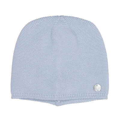 Paz Rodriguez Knit Newborn Hat Esencial, Breeze Blue Image 1