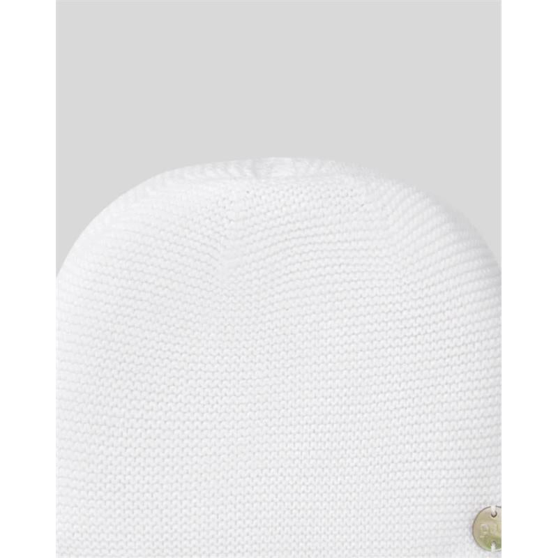 Paz Rodriguez Knit Newborn Hat Esencial White Image 2