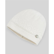 Paz Rodriguez Knit Newborn Hat Paz Oi, Light Blue/Cream Image 2