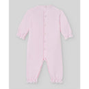 Paz Rodriguez Knit Newborn Romper Alaia, Chalk Pink/White Image 2