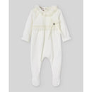 Paz Rodriguez Knit Newborn Romper Interlock, Cream Image 1