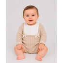Paz Rodriguez Knit Newborn Romper Lua, Light Brown/Cream Image 2