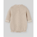 Paz Rodriguez Knit Newborn Romper Lua, Light Brown/Cream Image 3