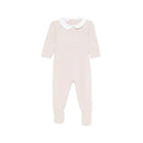 Paz Rodriguez Knit Newborn Romper Necta, Linen/White Image 1