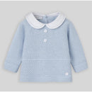 Paz Rodriguez Knit Newborn Sweater Espuma Sky Blue Image 1