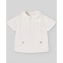 Paz Rodriguez Nectar Set Blusa & Pantalon, White/Light Brown Image 2
