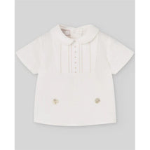 Paz Rodriguez Nectar Set Blusa & Pantalon, White/Light Brown Image 2