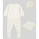 Paz Rodriguez - Set Knit Newborn Sweater + Leggings + Hat + Blanket Regalo Oi, Cream Image 1
