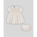 Paz Rodriguez Set Woven Newborn Dress + Bloomers Lua, Cream Image 1