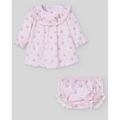 Paz Rodriguez - Set Woven Newborn Dress + Bloomers Pascua, Powder Light Pink Image 1