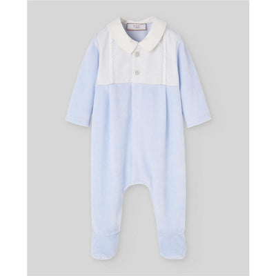 Paz Rodriguez Take Me Home Knit Newborn Romper Ternura Oi, Chalk Blue Image 1