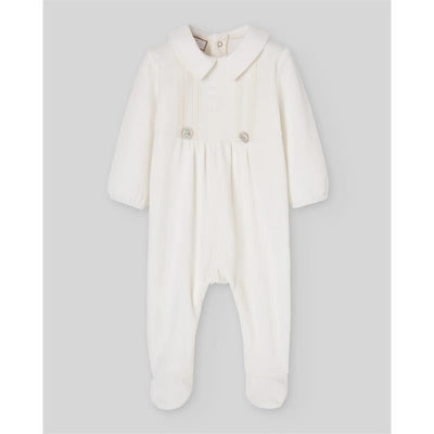 Paz Rodriguez Take Me Home Knit Newborn Romper Ternura Oi, Cream Image 1
