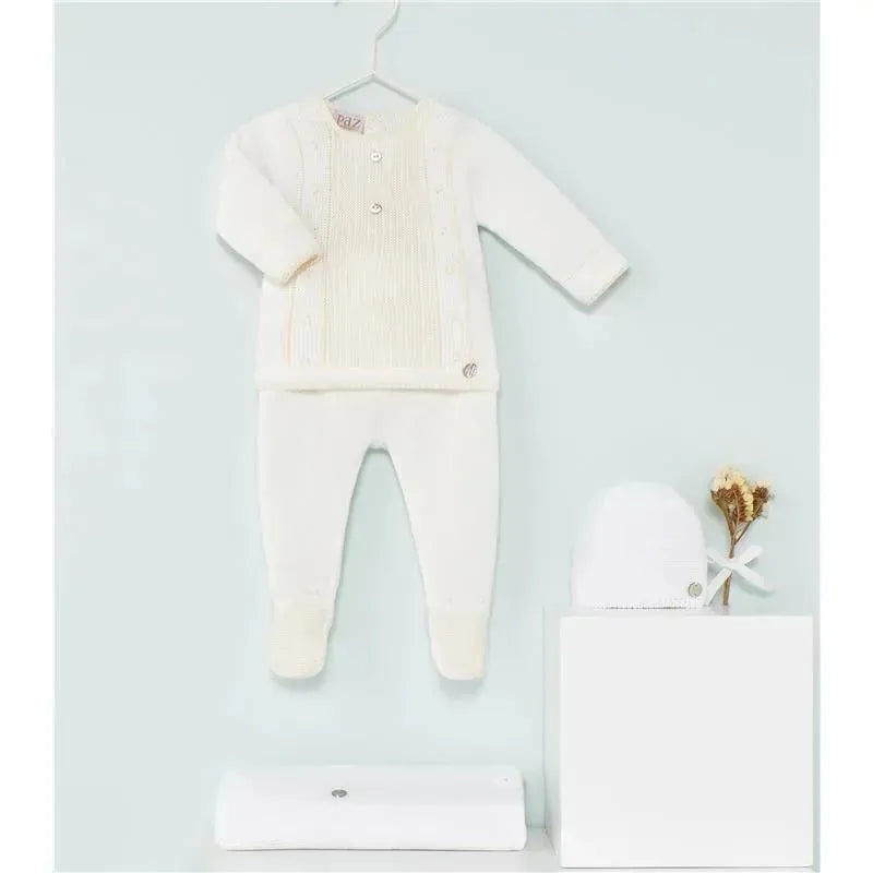 Paz Rodriguez - Take Me Home Knit Sweater & Leggins Set Luz V23, Cream Image 2