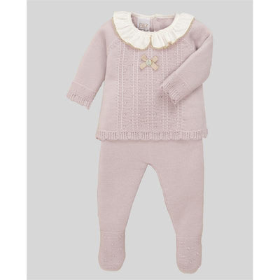 Paz Rodriguez - Take Me Home Set Knit Newborn Sweater + Leggings Erizos, Mauve Image 1