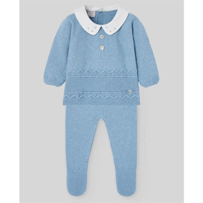 Paz Rodriguez - Take Me Home Set Knit Newborn Sweater + Leggings Koala, Dutch Blue Image 1