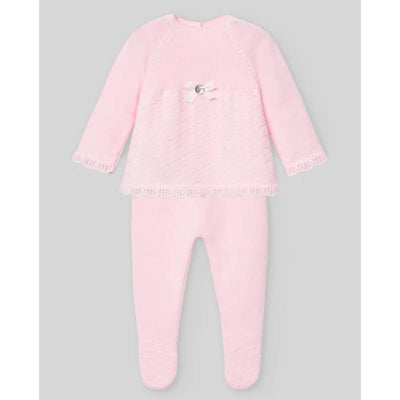 Paz Rodriguez - Take Me Home Set Knit Newborn Sweater + Leggings Linda, Chalk Pink/White Image 1
