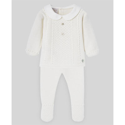 Paz Rodriguez - Take Me Home Set Knit Newborn Sweater + Leggings Paz Oi, Cream Image 1