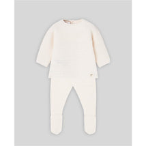 Paz Rodriguez Take Me Home Set Knit Newborn Sweater + Leggings Regalo Oi, Cream Image 1