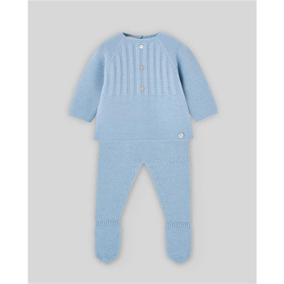 Paz Rodriguez Take Me Home Set Knit Newborn Sweater + Leggings Regalo Oi, Dutch Blue Image 1