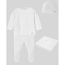 Paz Rodriguez Take Me Home Sweater, Leggin, Hat & Blanket Regalo, White Image 1