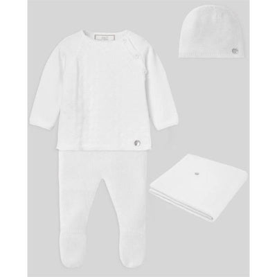 Paz Rodriguez Take Me Home Sweater, Leggin, Hat & Blanket Regalo, White Image 1