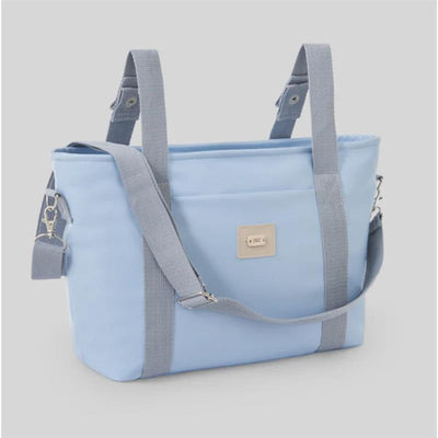 Paz Rodriguez Woven Faux Leather Diaper Bag Momo Polipiel, Blue Cloud Image 1