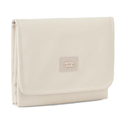 Paz Rodriguez Woven Faux Leather Diaper Changing Momo Polipiel, Cream Image 1
