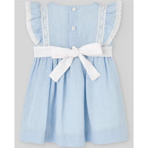 Paz Rodriguez Woven Infant Girl Dress Ceremonia, Chalk Blue Image 2