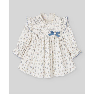 Paz Rodriguez Woven Newborn Dress Ponte, Sapphire Blue Image 1