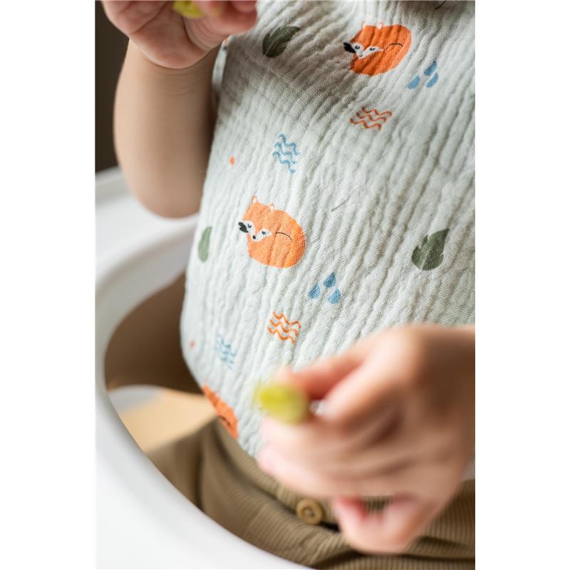 Pearhead - 2Pk Baby Bib Set, Woodland Muslin Cotton Image 7